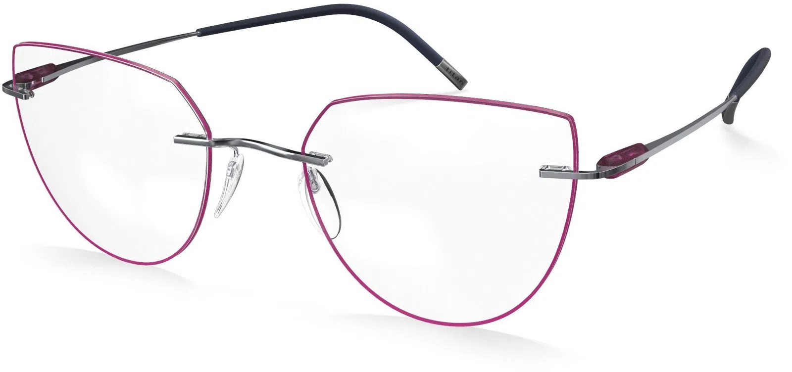 Silhouette Purist Color Groove Demo Rimless 5561 Eyeglasses - view 116